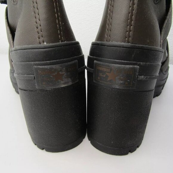 NEW CONVERSE Women Chuck 70 De Luxe Heel Leather Buckle Platform Sneaker Size 7 - Picture 5 of 9